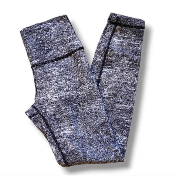 Lululemon Wunder Under Pant (Hi-Rise) Luon Suited Jacquard Black White - Picture 5 of 5